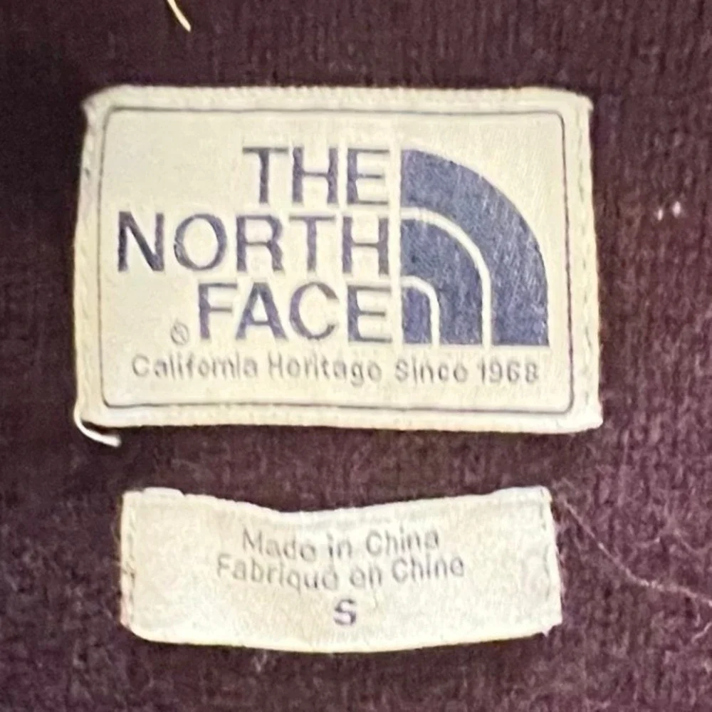 The North Face Full Zip Hoodie Sweater Kids Small Purple Fair Isle Good Knit